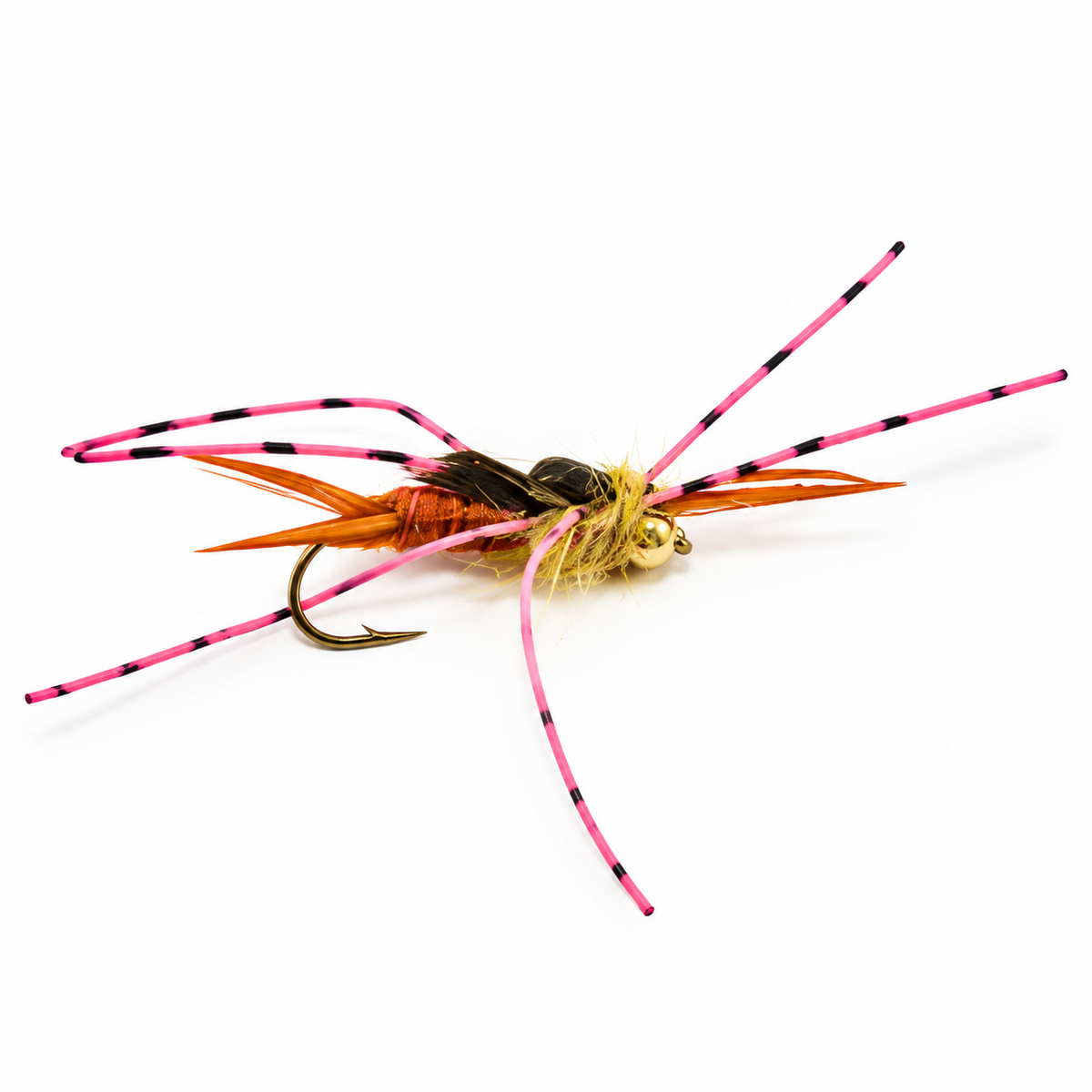 Golden Tungsten Stonefly Jig — Golden, single fishing fly