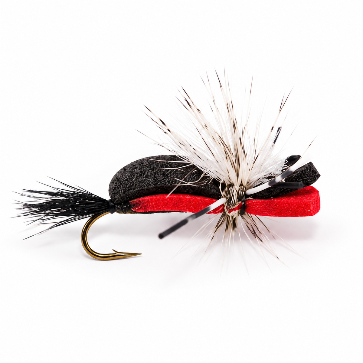 Hippie Stomper Dry Fly — Red, single fishing fly