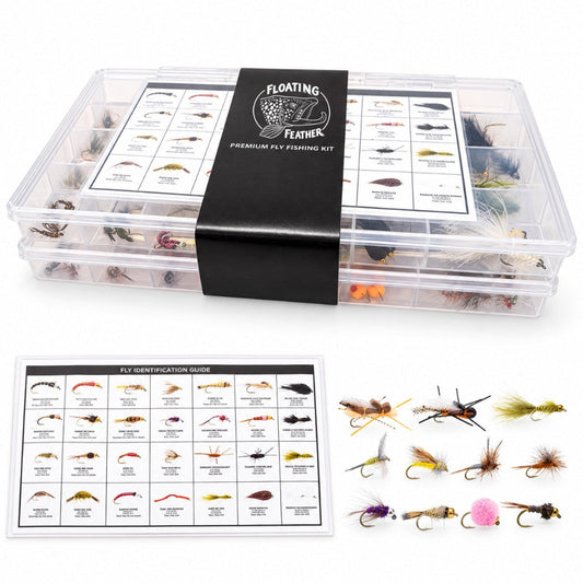 152-Piece Premium Fly Fishing Kit with fly box