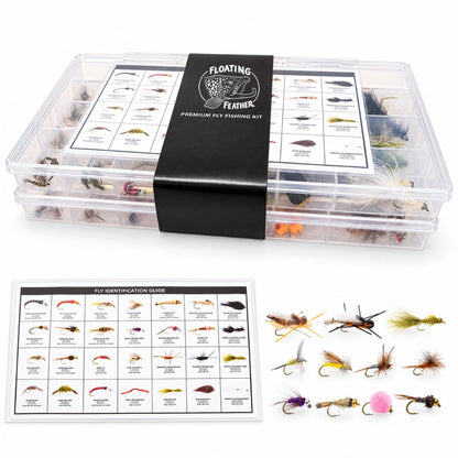 152-Piece Premium Fly Fishing Kit with Fly Box