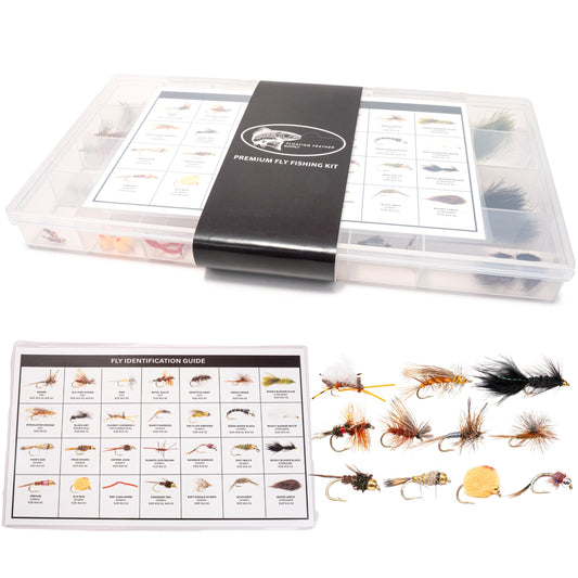 64-Piece Premium Fly Fishing Kit with Waterproof Fly Box