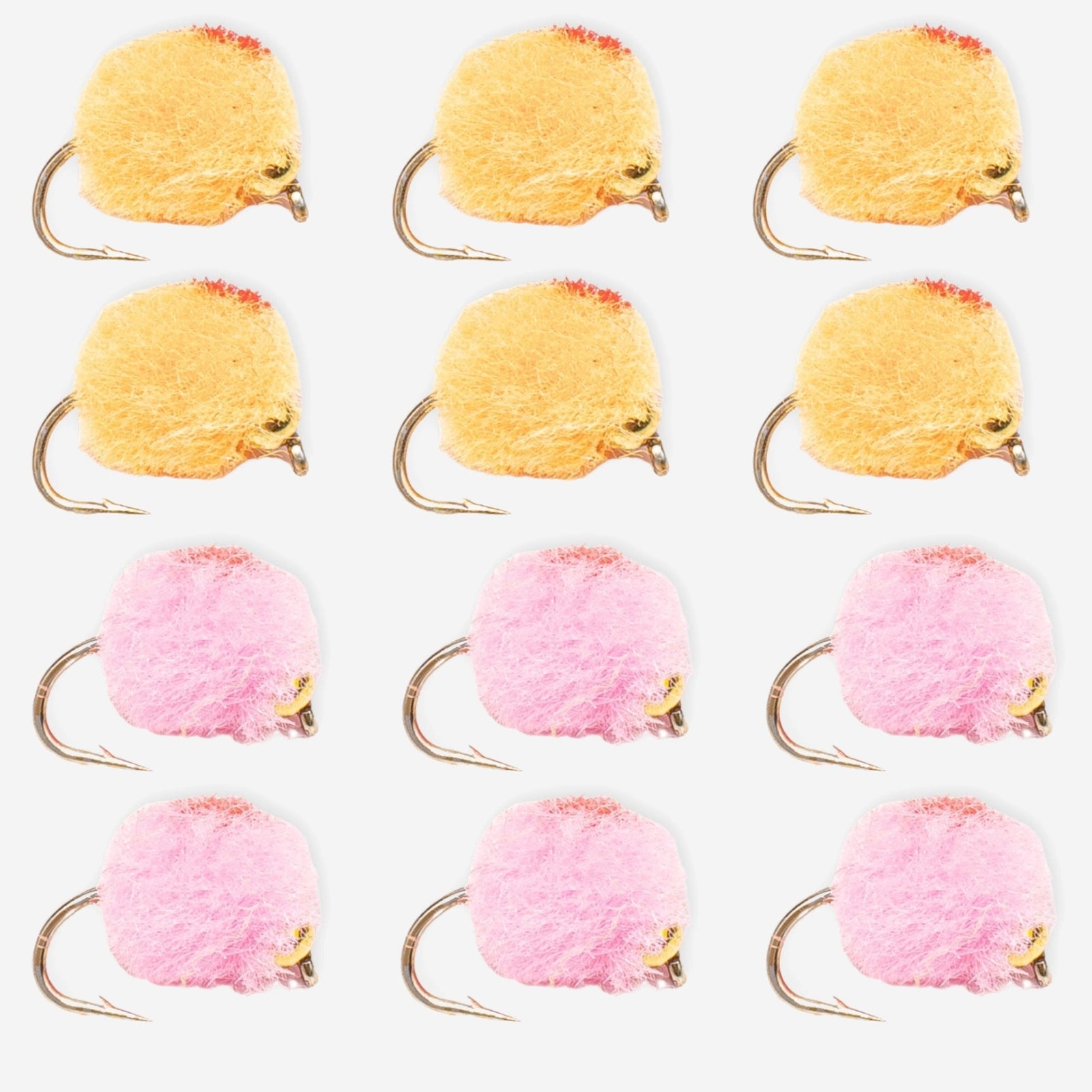 12-Pack Glo Bug Egg Flies for Trout & Steelhead