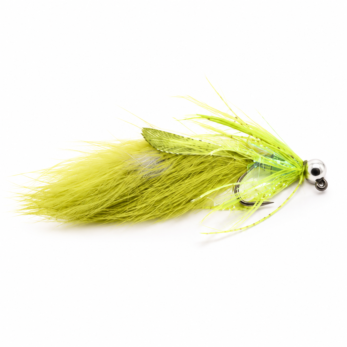 Jig Streamer — Olive, single fishing fly
