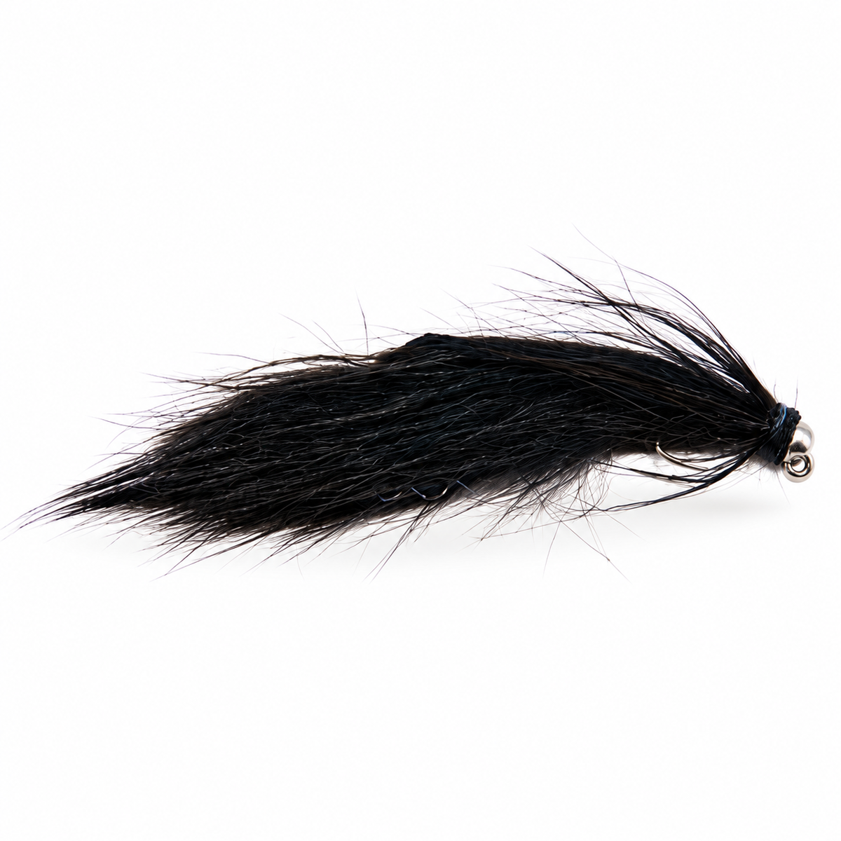 Jig Streamer — Black, single fishing fly