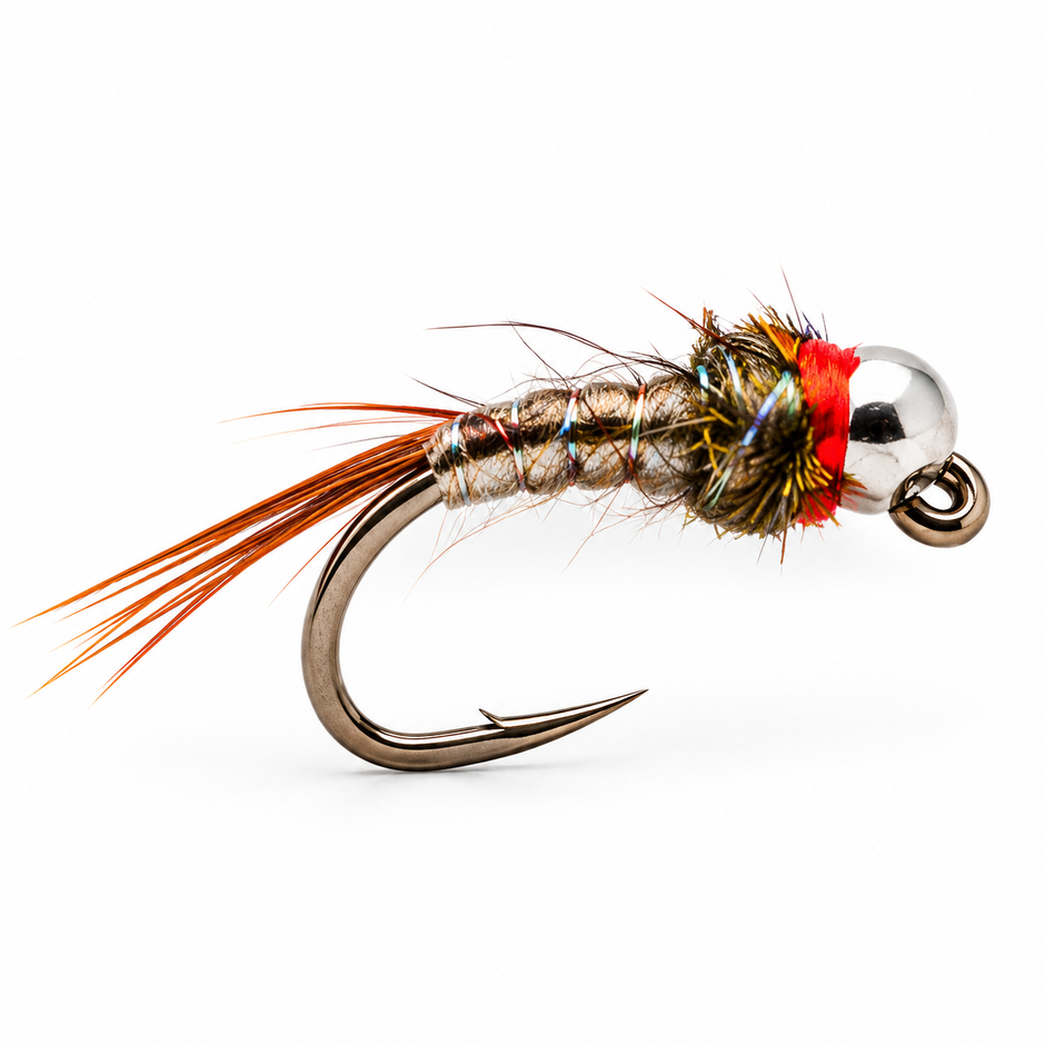 Rainbow Warrior Tungsten Jig — Natural, single fishing fly