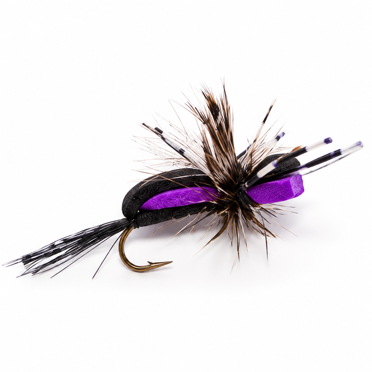 Hippie Stomper Dry Fly — Purple, single fishing fly