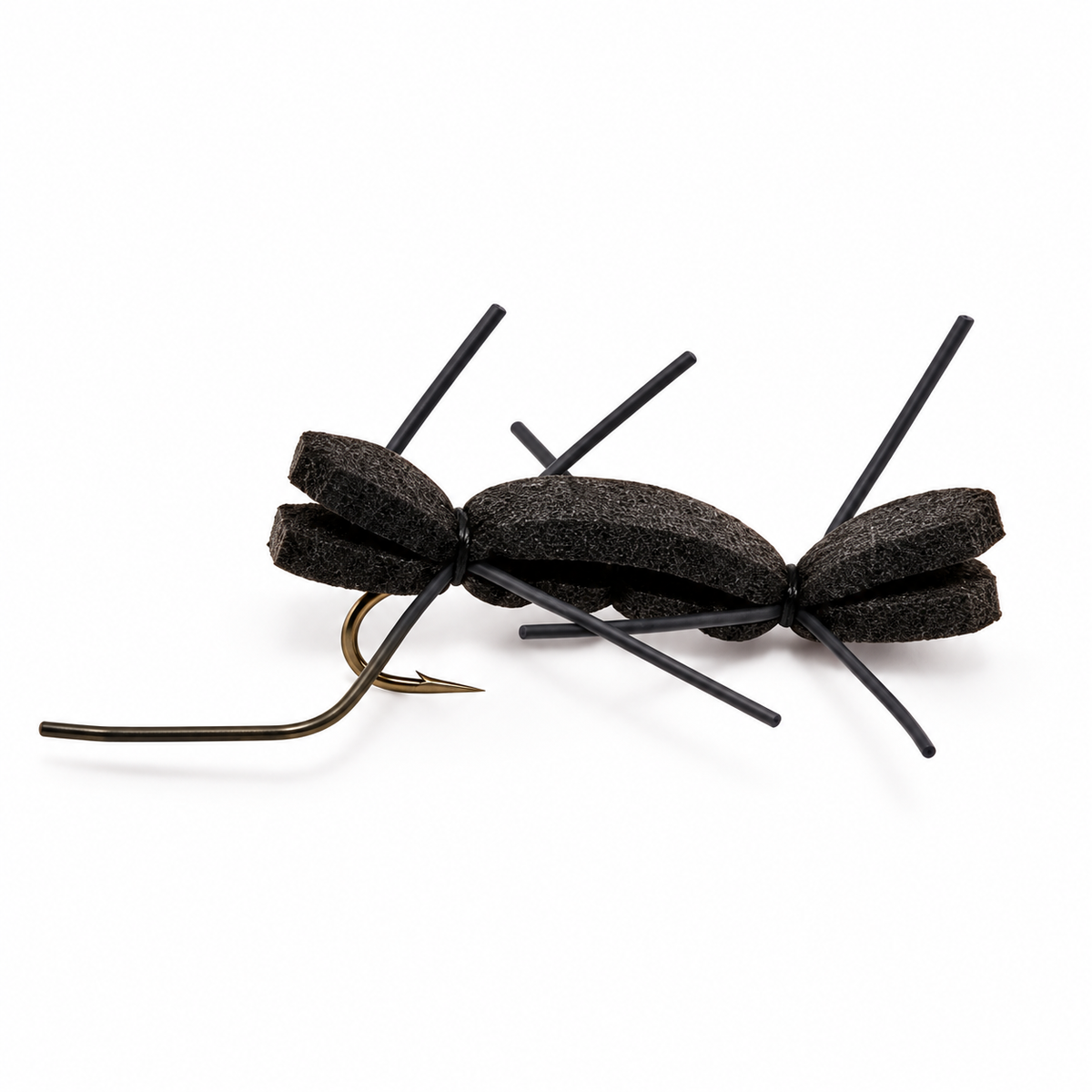 Chernobyl Ant Foam Dry Fly — Black, single fishing fly